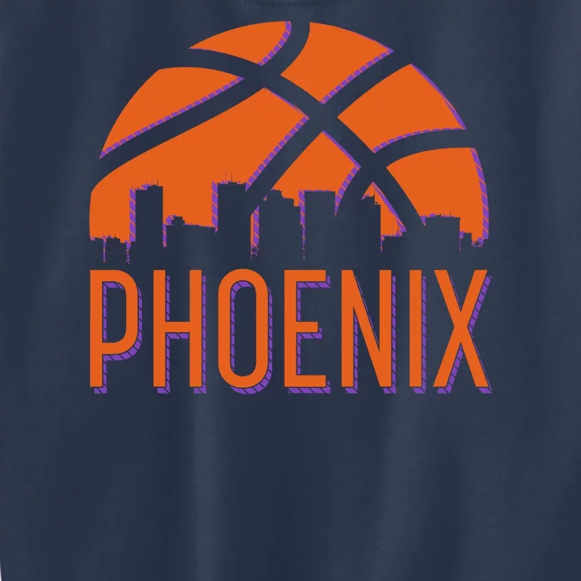 Phoenix Skyline Basketball Fan Kids Sweatshirt