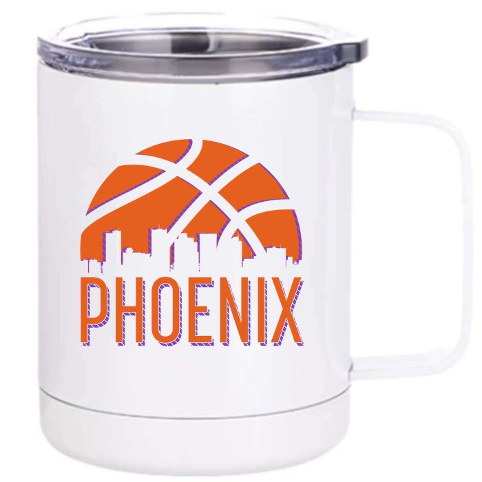 Phoenix Skyline Basketball Fan Front & Back 12oz Stainless Steel Tumbler Cup