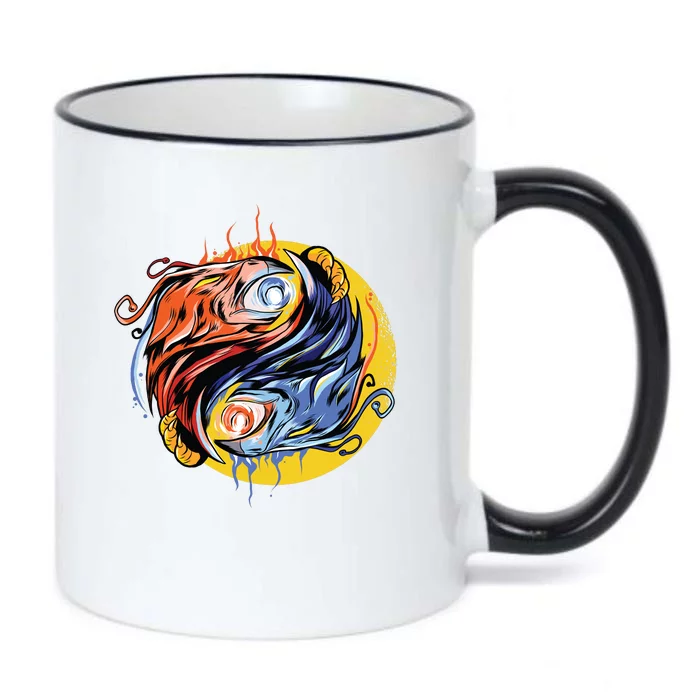 Phoenix Yin Yang Black Color Changing Mug