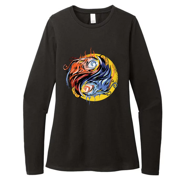 Phoenix Yin Yang Womens CVC Long Sleeve Shirt