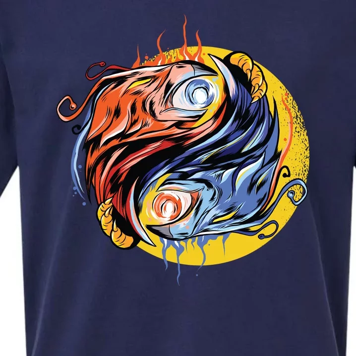 Phoenix Yin Yang Sueded Cloud Jersey T-Shirt