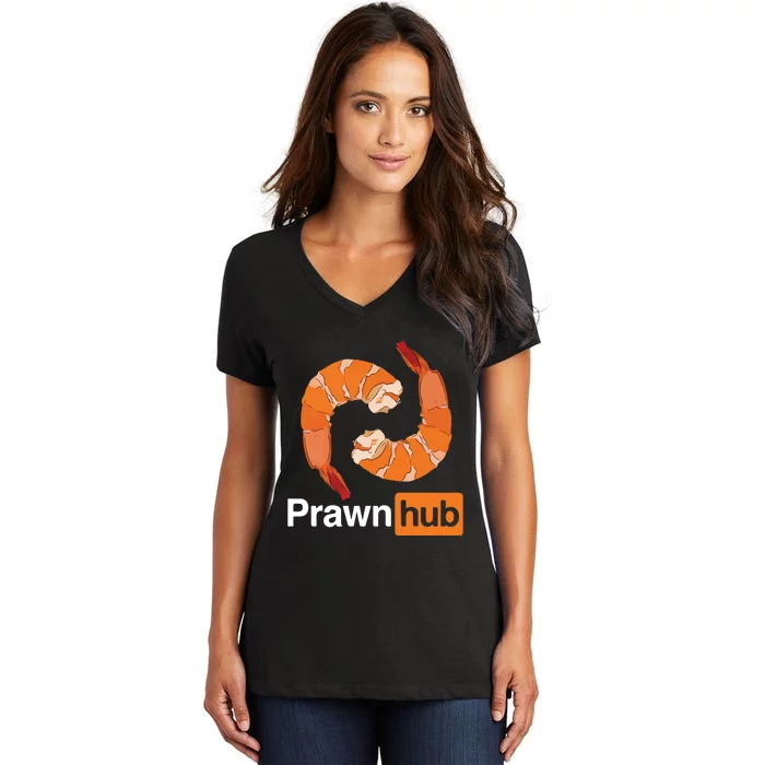 Prawn Hub Women's V-Neck T-Shirt