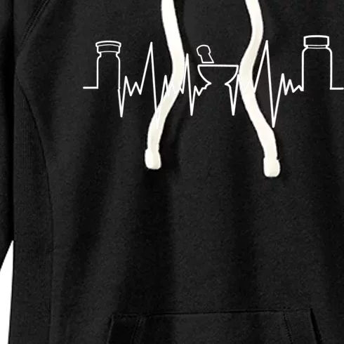 Pharmacists Heartbeat Pharmacy Tech Medical Student Women's Fleece Hoodie