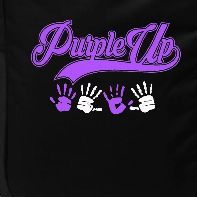 Purple Hands Purple Up Month Of Military Child Army Child Impact Tech Backpack