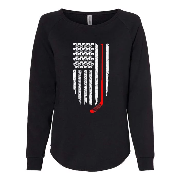 Patriotic Hockey Flag for Hockey Fans Womens California Wash Sweatshirt