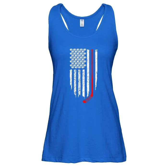 Patriotic Hockey Flag for Hockey Fans Ladies Essential Flowy Tank