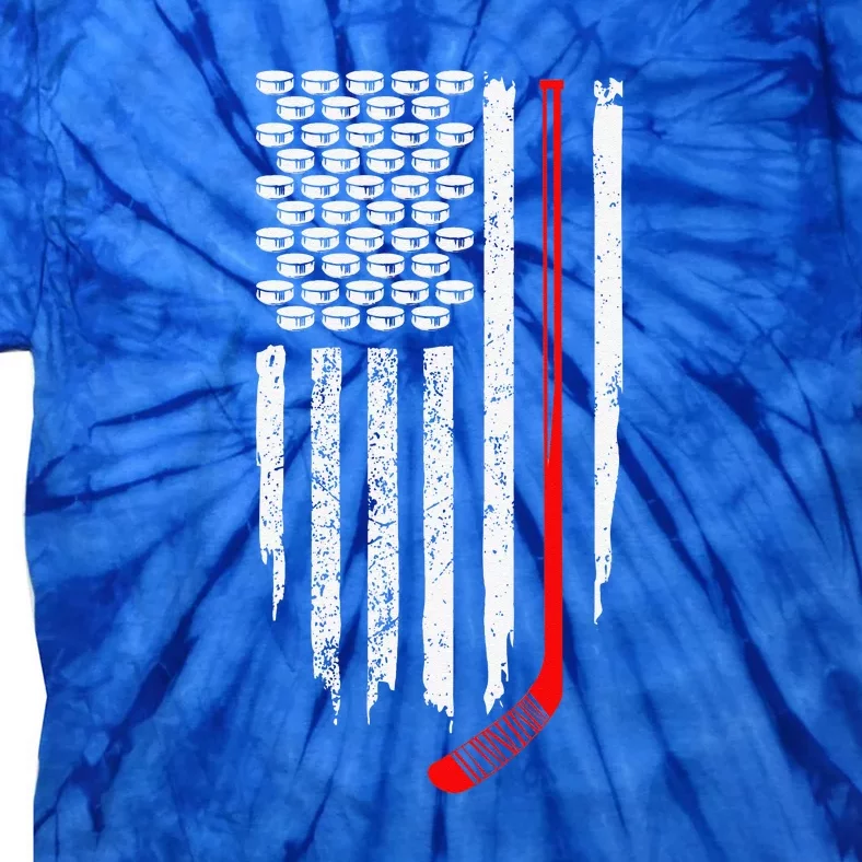 Patriotic Hockey Flag for Hockey Fans Tie-Dye T-Shirt