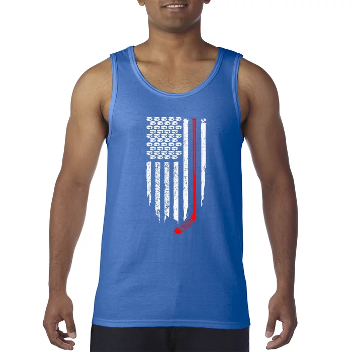 Patriotic Hockey Flag for Hockey Fans Tank Top