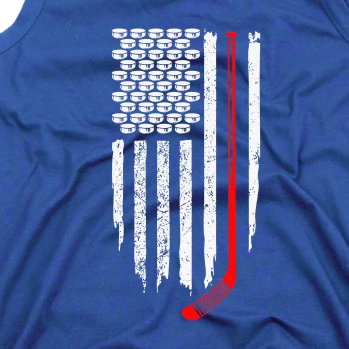 Patriotic Hockey Flag for Hockey Fans Tank Top