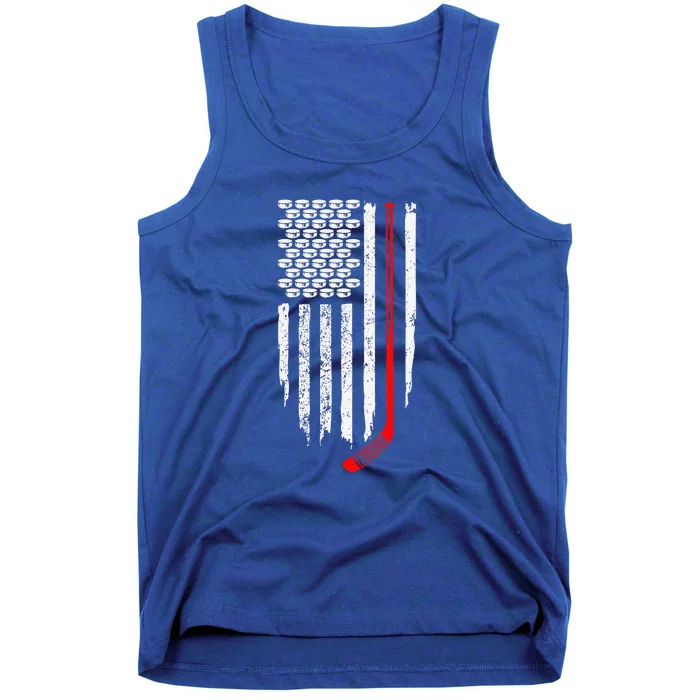 Patriotic Hockey Flag for Hockey Fans Tank Top