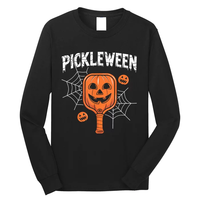 Pickleween Halloween Pickleball Players Long Sleeve Shirt