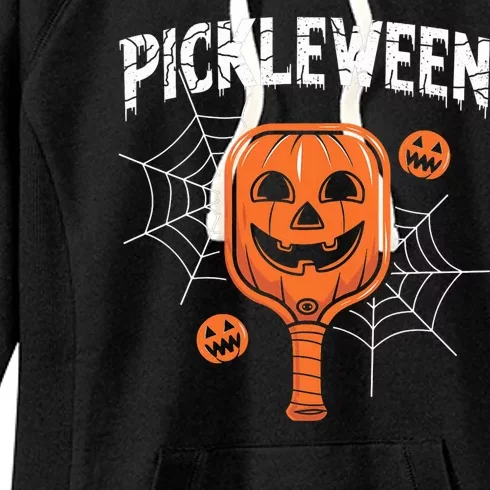 Pickleween Halloween Pickleball Players Women's Fleece Hoodie