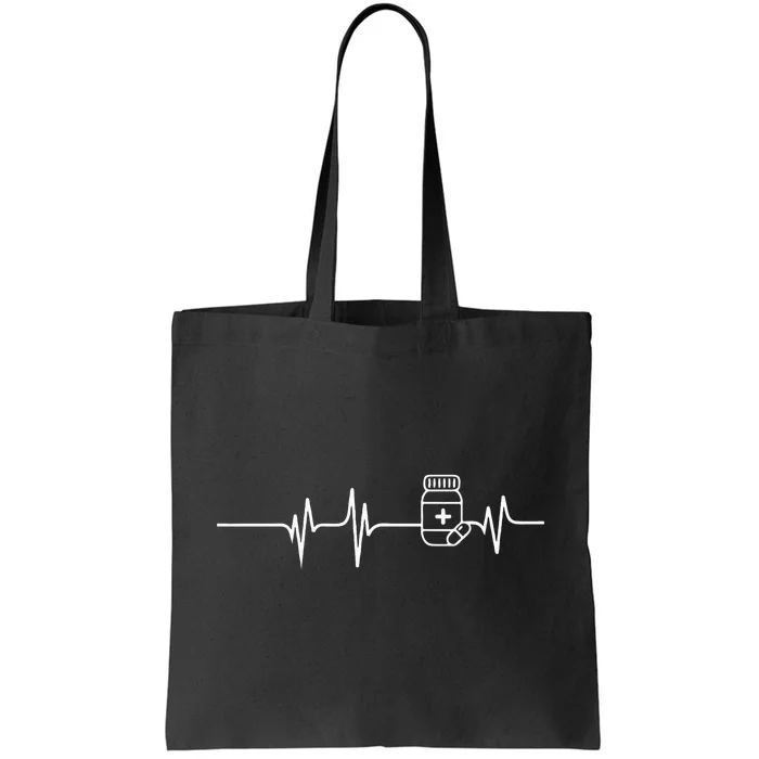 Pharmacist Heartbeat Pharmacy Technician PharmD Tote Bag