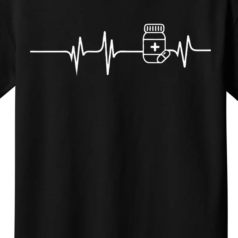 Pharmacist Heartbeat Pharmacy Technician PharmD Kids T-Shirt