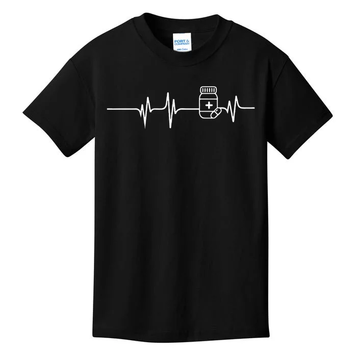 Pharmacist Heartbeat Pharmacy Technician PharmD Kids T-Shirt