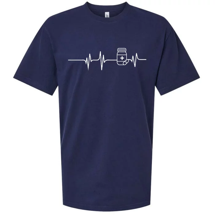 Pharmacist Heartbeat Pharmacy Technician PharmD Sueded Cloud Jersey T-Shirt