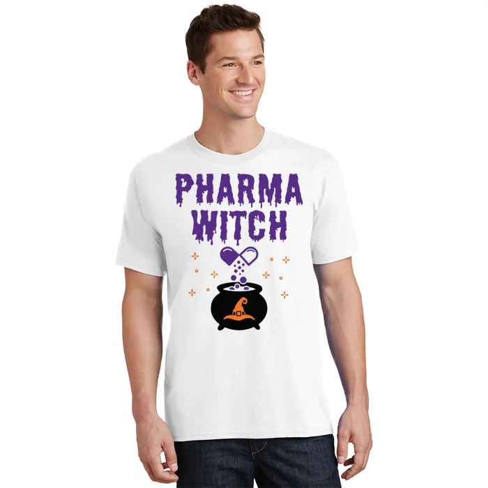 Pharmacist Halloween Pharmacy Tech Women Pharma Witch T-Shirt