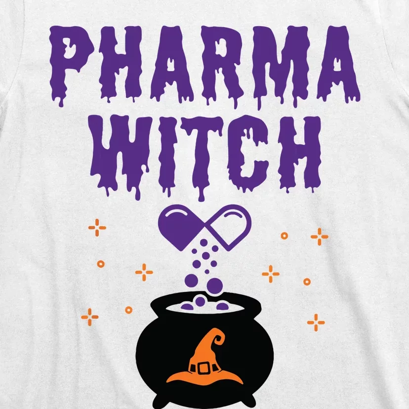 Pharmacist Halloween Pharmacy Tech Women Pharma Witch T-Shirt