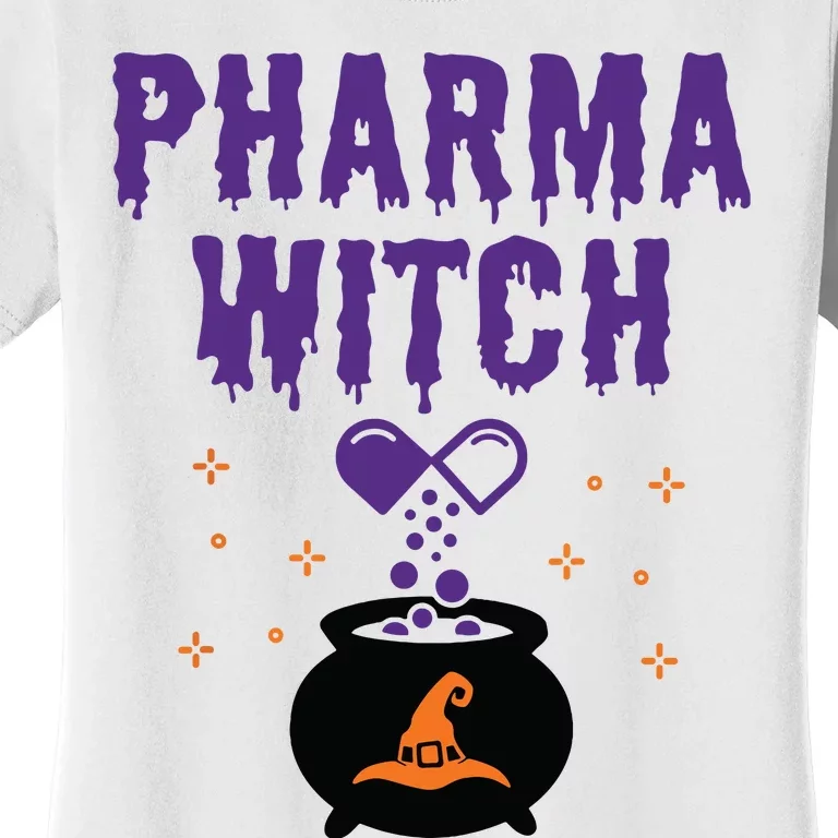 Pharmacist Halloween Pharmacy Tech Women Pharma Witch Women's T-Shirt