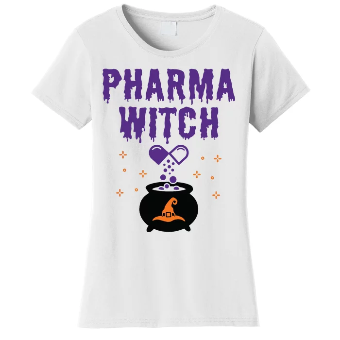 Pharmacist Halloween Pharmacy Tech Women Pharma Witch Women's T-Shirt