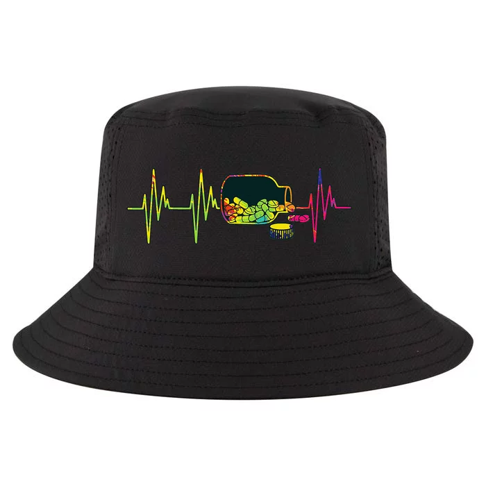 Pharmacist Heartbeat Pharmacy Technician PharmD Graphic Cool Comfort Performance Bucket Hat