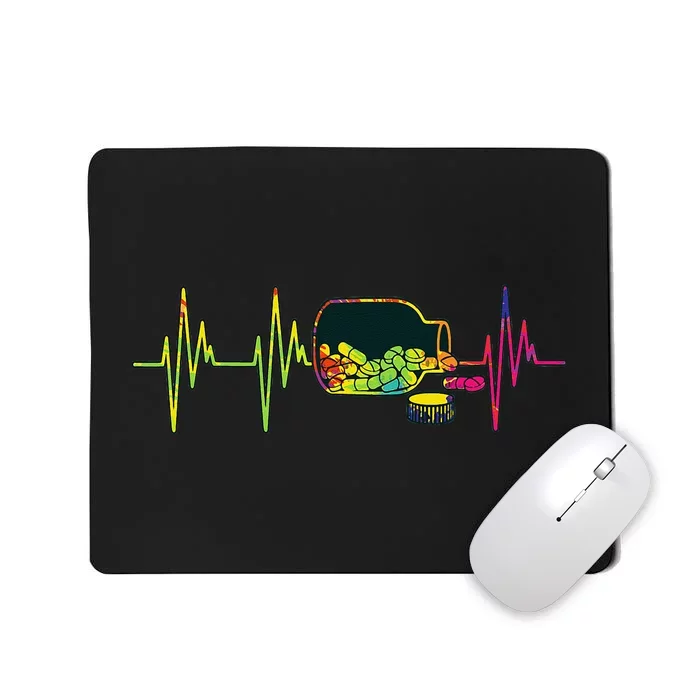 Pharmacist Heartbeat Pharmacy Technician PharmD Graphic Mousepad