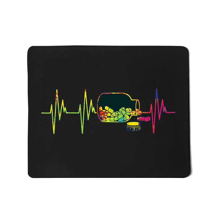 Pharmacist Heartbeat Pharmacy Technician PharmD Graphic Mousepad