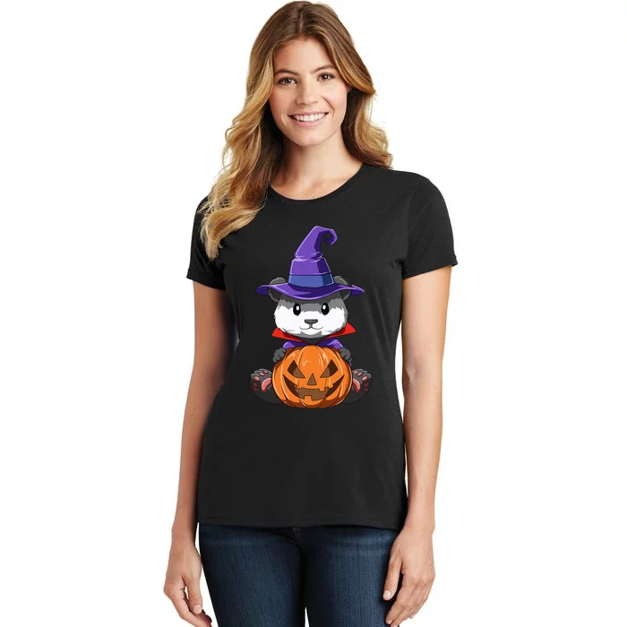 Panda Halloween Panda Lover Gift Panda Pumpkin Halloween Women's T-Shirt