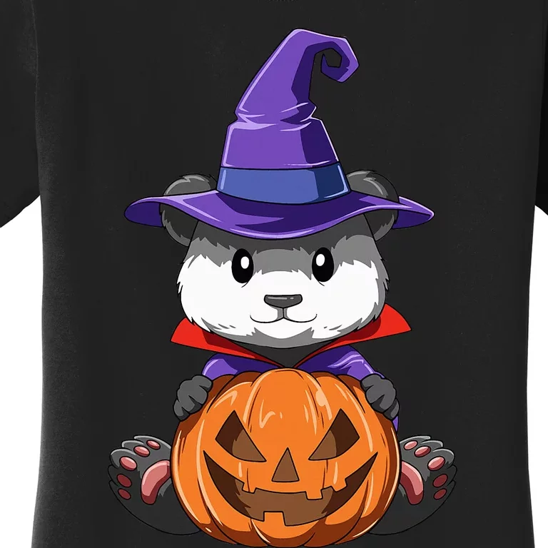 Panda Halloween Panda Lover Gift Panda Pumpkin Halloween Women's T-Shirt