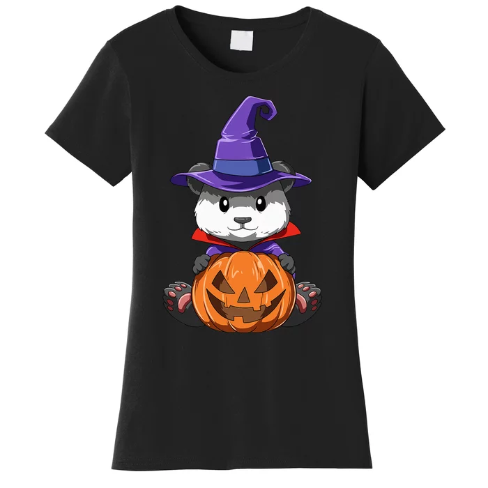 Panda Halloween Panda Lover Gift Panda Pumpkin Halloween Women's T-Shirt