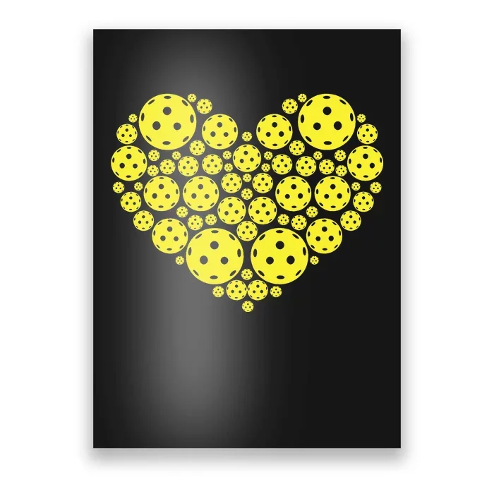 Pickleball Heart Pickleball Game Marker Players Poster