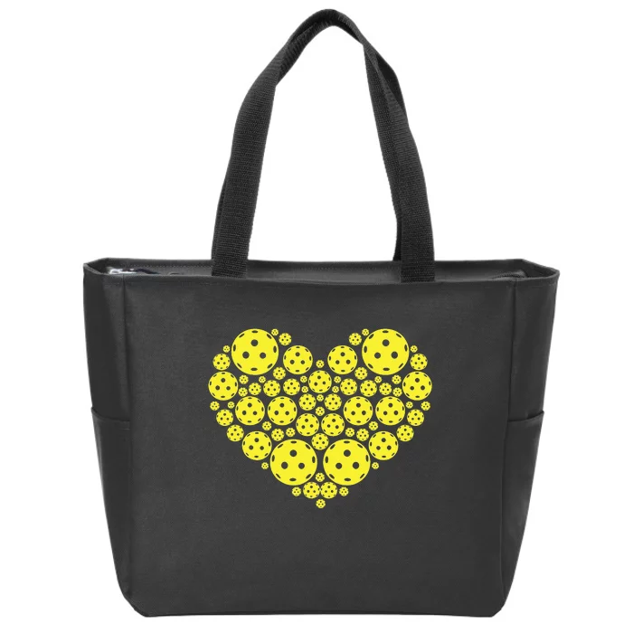 Pickleball Heart Pickleball Game Marker Players Zip Tote Bag