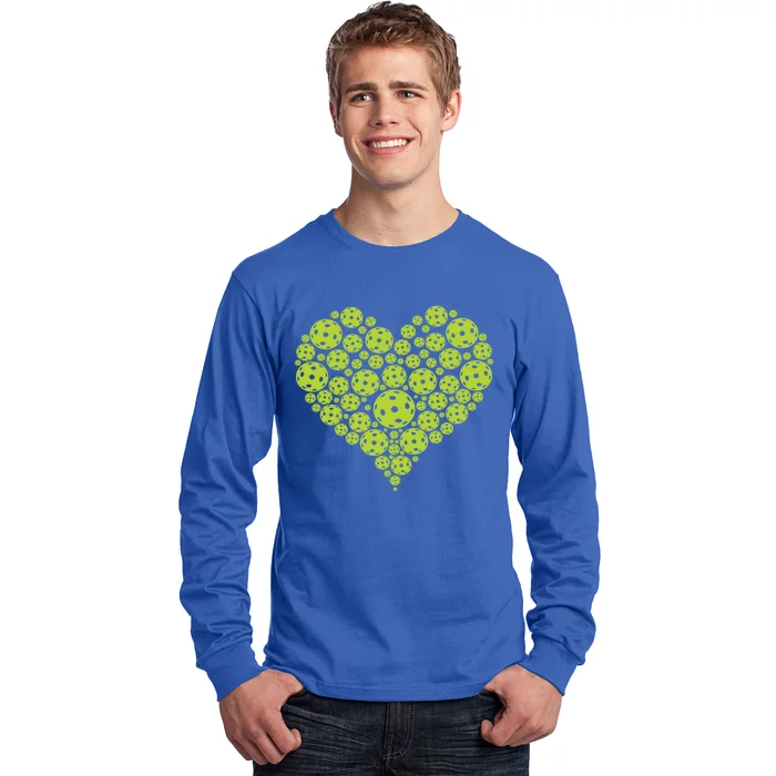 Pickleball Heart Professional Pickleball Game Players Great Gift Long Sleeve Shirt