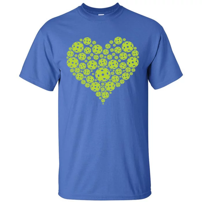 Pickleball Heart Professional Pickleball Game Players Great Gift Tall T-Shirt