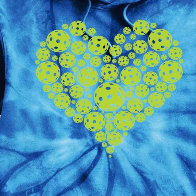 Pickleball Heart Professional Pickleball Game Players Great Gift Tie Dye Hoodie