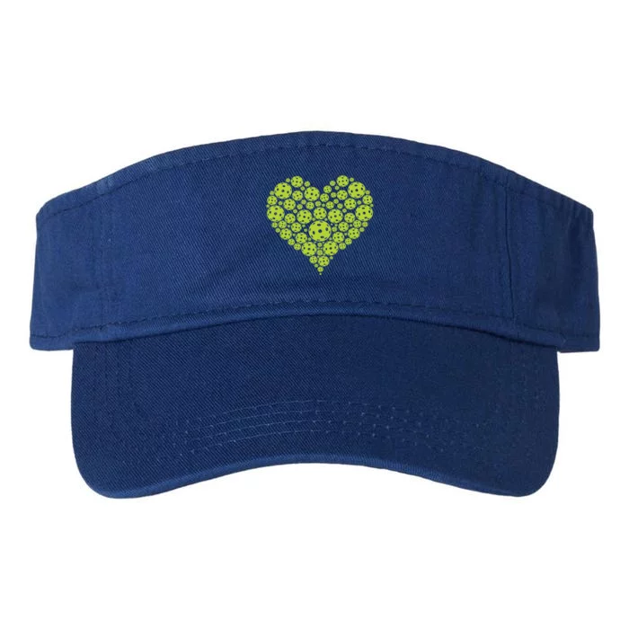 Pickleball Heart Professional Pickleball Game Players Great Gift Valucap Bio-Washed Visor