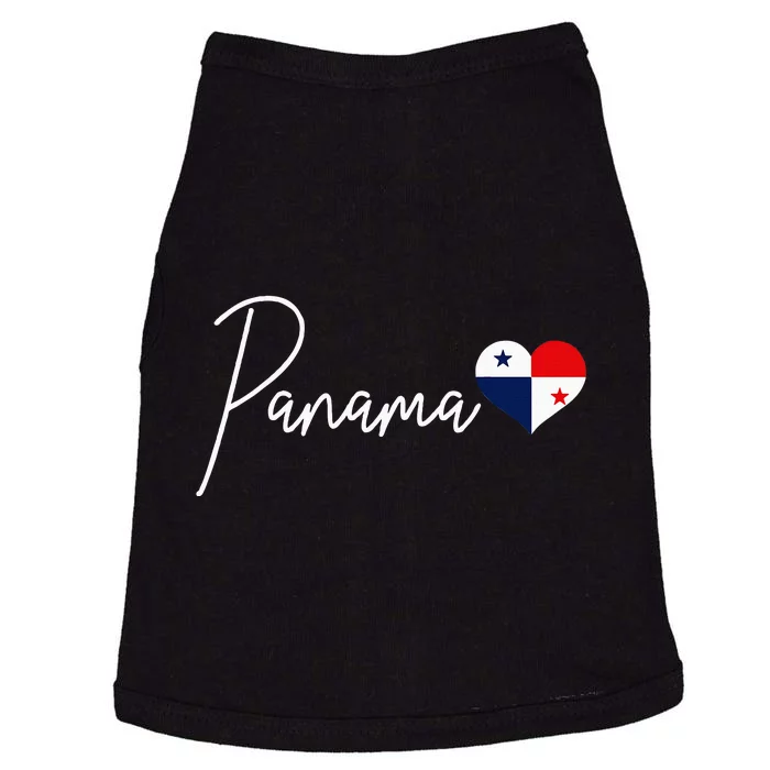 Panama Heart Pride Panamanian Flag Doggie Tank