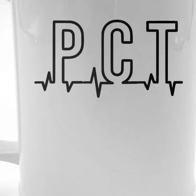 Pct Heartbeat Patient Care Technician Assistant Healthcare Gift Front & Back Beer Stein