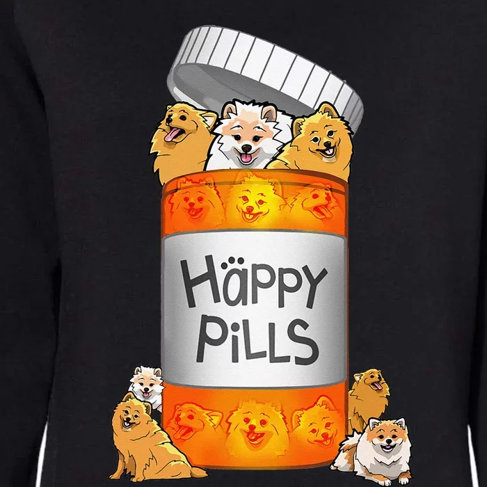 Pomeranian Happy Pills Womens California Wash Sweatshirt