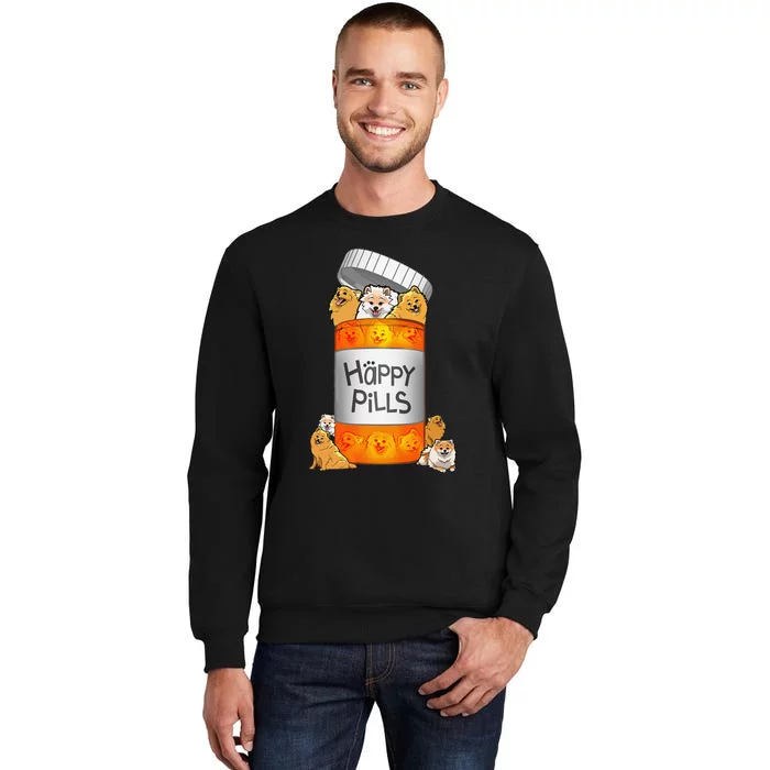 Pomeranian Happy Pills Tall Sweatshirt