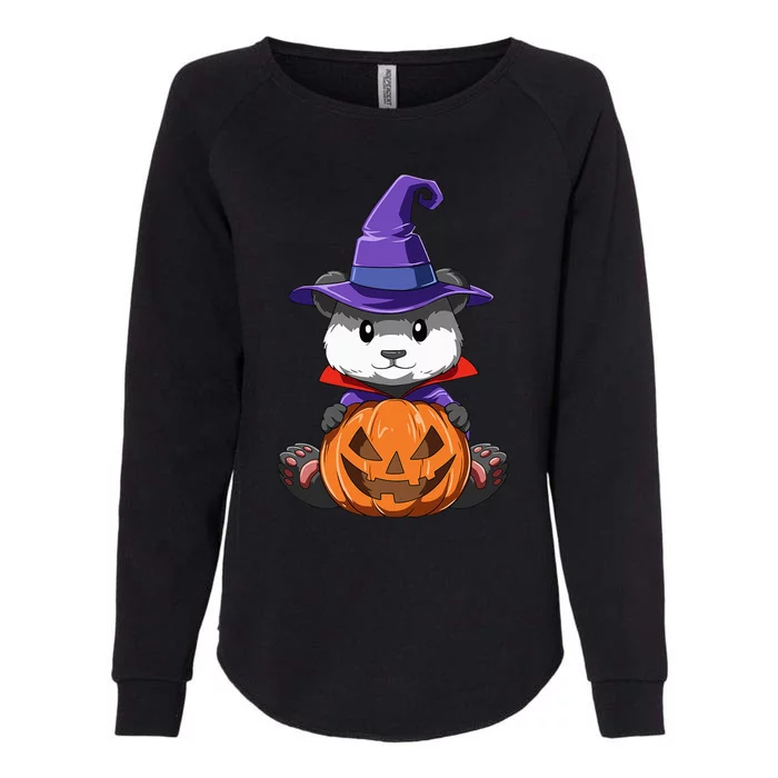 Panda Halloween Panda Lover Gift Pumpkin Halloween Womens California Wash Sweatshirt