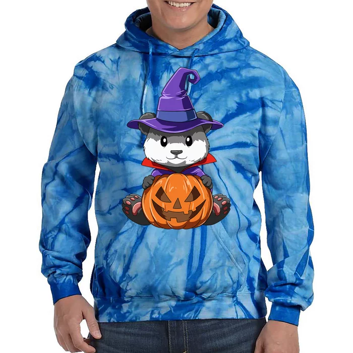 Panda Halloween Panda Lover Gift Pumpkin Halloween Tie Dye Hoodie