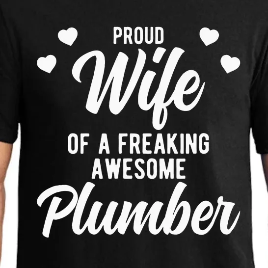 Plumbing Husband Phrase Apparel for Plumber Wife Pajama Set