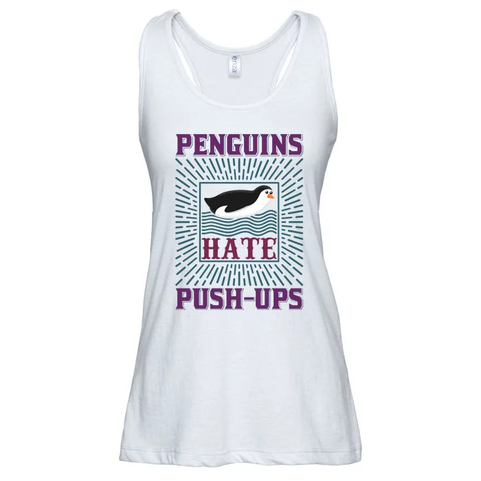 Penguins Hate Push Ups Ladies Essential Flowy Tank