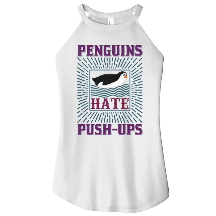 Penguins Hate Push Ups Women’s Perfect Tri Rocker Tank