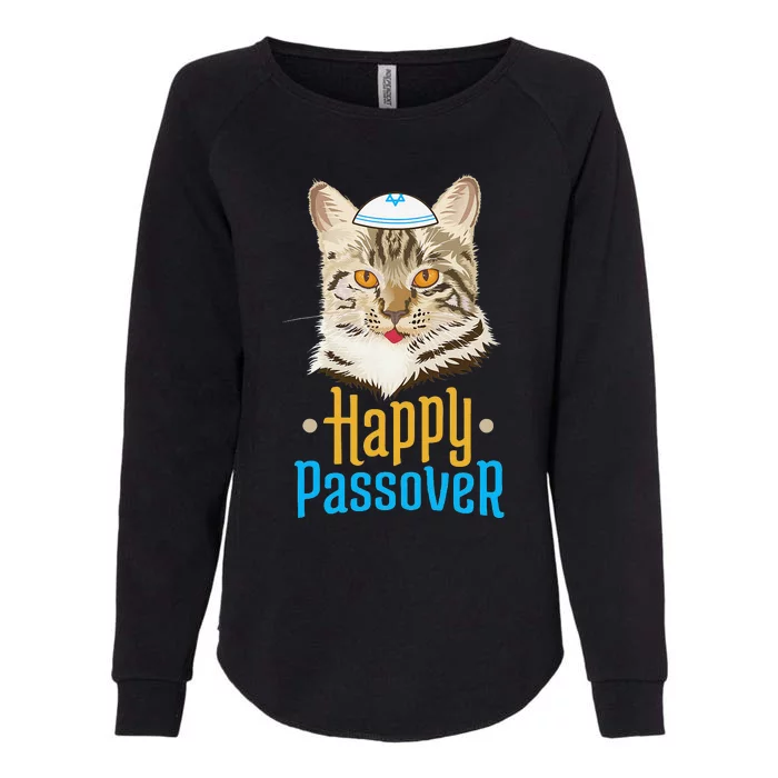 Passover Happy Passover Cat Funny Seder Jewish Holiday Womens California Wash Sweatshirt