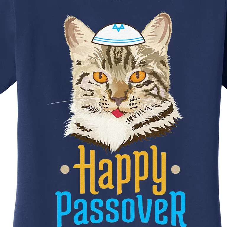 Passover Happy Passover Cat Funny Seder Jewish Holiday Women's T-Shirt