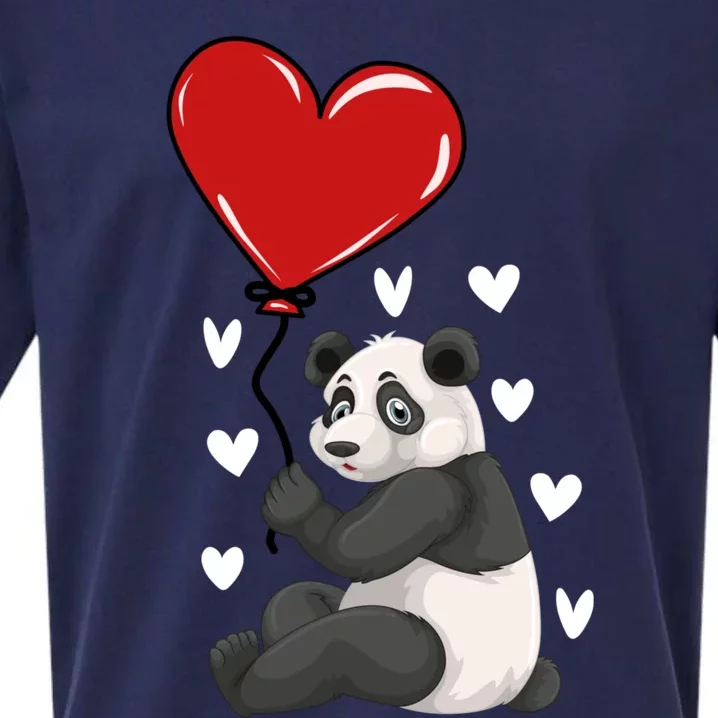 Panda Hearts Panda Bear Lover Panda Lover Cute Panda Cool Gift Sueded Cloud Jersey T-Shirt