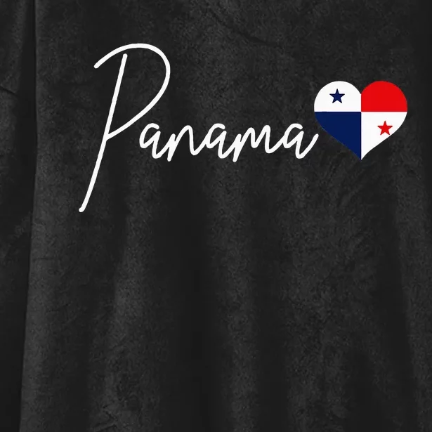 Panama Heart Pride Panamanian Flag Hooded Wearable Blanket