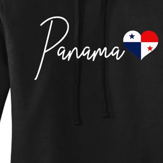 Panama Heart Pride Panamanian Flag Women's Pullover Hoodie